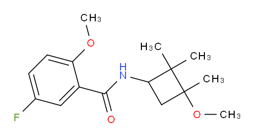 5-fluoro-2-methoxy-N-(3-methoxy-2,2,3-trimethylcyclobutyl)benzamide