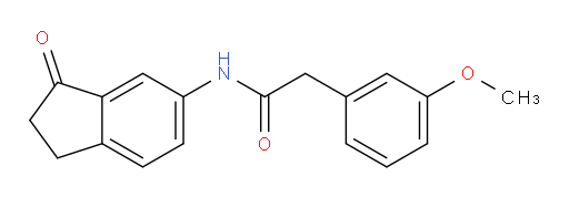 2-(3-methoxyphenyl)-N-(3-oxo-2,3-dihydro-1H-inden-5-yl)acetamide
