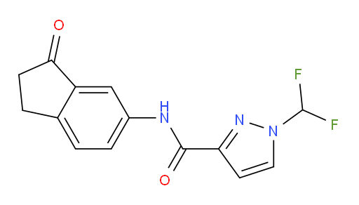 1-(difluoromethyl)-N-(3-oxo-2,3-dihydro-1H-inden-5-yl)-1H-pyrazole-3-carboxamide