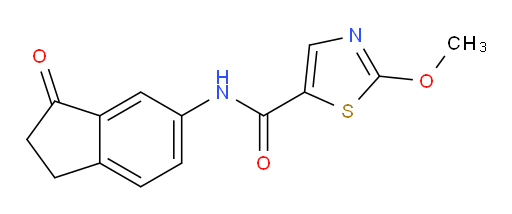 2-methoxy-N-(3-oxo-2,3-dihydro-1H-inden-5-yl)thiazole-5-carboxamide