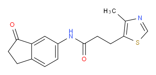 3-(4-methylthiazol-5-yl)-N-(3-oxo-2,3-dihydro-1H-inden-5-yl)propanamide
