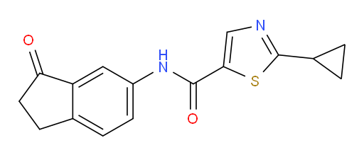 2-cyclopropyl-N-(3-oxo-2,3-dihydro-1H-inden-5-yl)thiazole-5-carboxamide