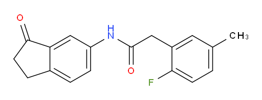 2-(2-fluoro-5-methylphenyl)-N-(3-oxo-2,3-dihydro-1H-inden-5-yl)acetamide
