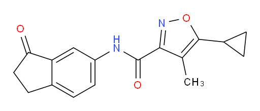 5-cyclopropyl-4-methyl-N-(3-oxo-2,3-dihydro-1H-inden-5-yl)isoxazole-3-carboxamide