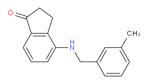 4-((3-methylbenzyl)amino)-2,3-dihydro-1H-inden-1-one