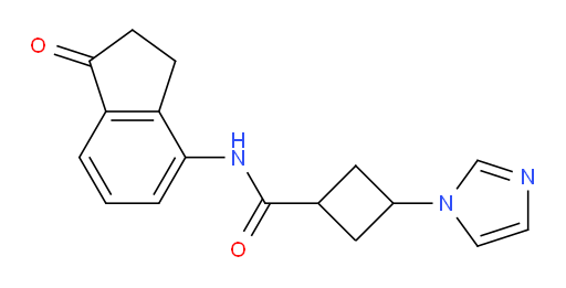 3-(1H-imidazol-1-yl)-N-(1-oxo-2,3-dihydro-1H-inden-4-yl)cyclobutanecarboxamide