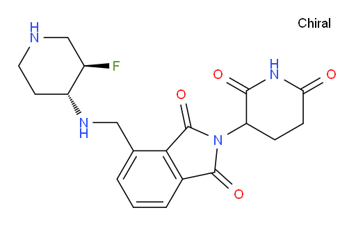 2-(2,6-dioxopiperidin-3-yl)-4-((((3R,4R)-3-fluoropiperidin-4-yl)amino)methyl)isoindoline-1,3-dione