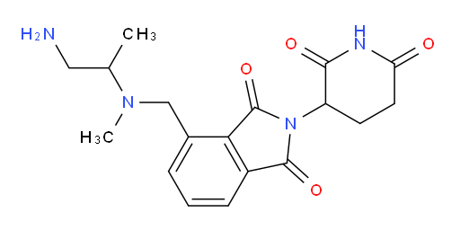 4-(((1-aminopropan-2-yl)(methyl)amino)methyl)-2-(2,6-dioxopiperidin-3-yl)isoindoline-1,3-dione