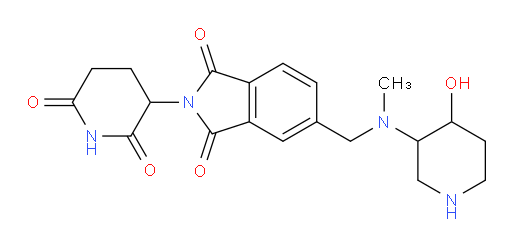 2-(2,6-dioxopiperidin-3-yl)-5-(((4-hydroxypiperidin-3-yl)(methyl)amino)methyl)isoindoline-1,3-dione