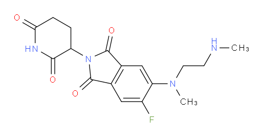 2-(2,6-dioxopiperidin-3-yl)-5-fluoro-6-(methyl(2-(methylamino)ethyl)amino)isoindoline-1,3-dione