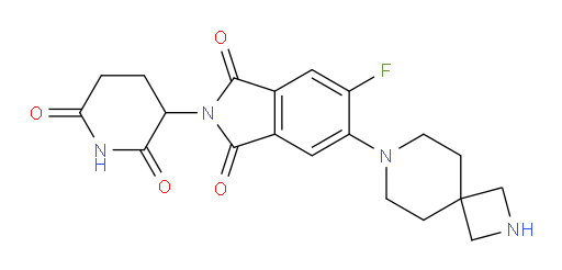 2-(2,6-dioxopiperidin-3-yl)-5-fluoro-6-(2,7-diazaspiro[3.5]nonan-7-yl)isoindoline-1,3-dione