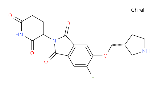 2-(2,6-dioxopiperidin-3-yl)-5-fluoro-6-((R)-pyrrolidin-3-ylmethoxy)isoindoline-1,3-dione