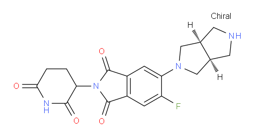 2-(2,6-dioxopiperidin-3-yl)-5-fluoro-6-((3aR,6aS)-hexahydropyrrolo[3,4-c]pyrrol-2(1H)-yl)isoindoline-1,3-dione