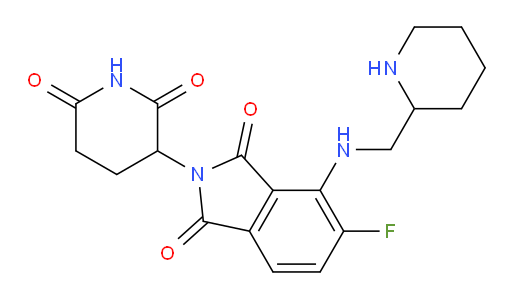 2-(2,6-dioxopiperidin-3-yl)-5-fluoro-4-((piperidin-2-ylmethyl)amino)isoindoline-1,3-dione