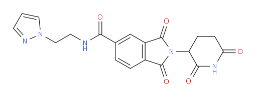 N-(2-(1H-pyrazol-1-yl)ethyl)-2-(2,6-dioxopiperidin-3-yl)-1,3-dioxoisoindoline-5-carboxamide