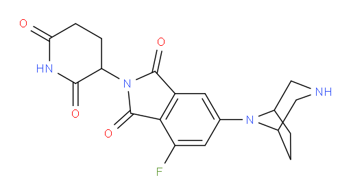6-(3,8-diazabicyclo[3.2.1]octan-8-yl)-2-(2,6-dioxopiperidin-3-yl)-4-fluoroisoindoline-1,3-dione