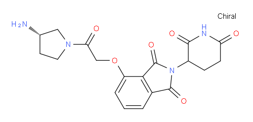 4-(2-((S)-3-aminopyrrolidin-1-yl)-2-oxoethoxy)-2-(2,6-dioxopiperidin-3-yl)isoindoline-1,3-dione