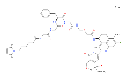 N-[6-(2,5-Dihydro-2,5-dioxo-1H-pyrrol-1-yl)-1-oxohexyl]glycylglycyl-L-phenylalanyl-N-[[2-[[(1S,9S)-9-ethyl-5-fluoro-2,3,9,10,13,15-hexahydro-9-hydroxy-4-methyl-10,13-dioxo-1H,12H-benzo[de]pyrano[3′,4′:6,7]indolizino[1,2-b]quinolin-1-yl]amino]-2-oxoethoxy]methyl]glycinamide