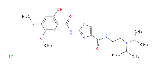 N-(2-(diisopropylamino)ethyl)-2-(2-hydroxy-4,5-dimethoxybenzamido)thiazole-4-carboxamide hydrochloride