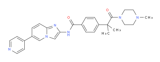 4-[1,1-Dimethyl-2-(4-methyl-1-piperazinyl)-2-oxoethyl]-N-[6-(4-pyridinyl)imidazo[1,2-a]pyridin-2-yl]benzamide