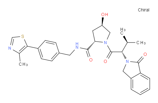(2S,4R)-4-hydroxy-1-((S)-3-methyl-2-(1-oxoisoindolin-2-yl)butanoyl)-N-(4-(4-methylthiazol-5-yl)benzyl)pyrrolidine-2-carboxamide