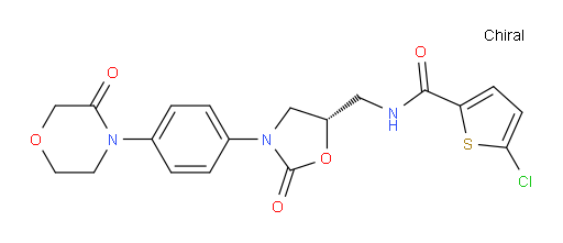 Xarelto;Rivaroxaba;Rivaroxaban;BAY 59-7939;Rivarobaxan;Rivaroxaban API;Rivaroxaban(Xarelto);Rivaroxaban (BAY59-7939);(S)-5-Chloro-N-((2-oxo-3-(4-(3-oxomorpholino)phenyl)-oxazolidin-5-yl)methyl)thiophene-2-carboxami;(S)-5-chloro-N-((2-oxo-3-(4-(3-oxomorpholino)phenyl)oxazolidin-5-yl)methyl)thiophene-2-carboxamide