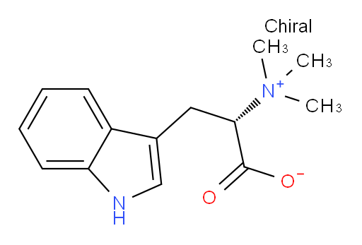 lenticin;Lenticine;L-Hypaphorine;Glyyunnanenine;tryptophan betaine;α-Carboxylato-N,N,N-trimethyl-1H-indole-3-ethan-1-aminium;N,N,N-Trimethyl-1-carboxylato-2-(1H-indole-3-yl)ethanaminium;(1-Carboxy-2-indol-3-ylethyl)trimethylammonium hydroxide inner salt