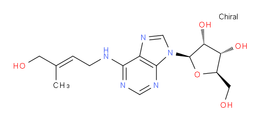Ribosylzeatin;ZEATIN RIBOSIDE;Ribosyl-trans-zeatin;trans-Zeatin-ribosid;TRANS-ZEATIN RIBOSIDE;Zeatin ribonucleoside;trans-Zeatin-riboside,97%;trans-ZEATIN RIBOSIDE (ZR);ZEATIN RIBOSIDE TRANS ISOMER;9-(β-D-Ribofuranosyl)-trans-zeatin