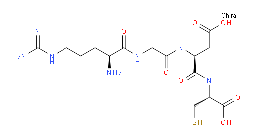 RGDC;ARG-GLY-ASP-CYS;H-ARG-GLY-ASP-CYS-OH;REF DUPL: H-Arg-Gly-Asp-Cys-OH