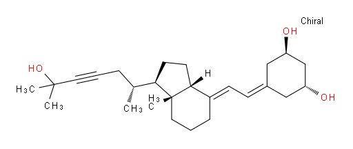 INECALCITOL;(7E)-19-Nor-9,10-seco-14b-cholesta-5,7-dien-23-yne-1a,3b,25-triol;1,3-Cyclohexanediol,5-[(2E)-2-[(1R,3aR,7aR)-octahydro-1-[(1R)-5-hydroxy-1,5-diMethyl-3-hexyn-1-yl]-7a-Methyl-4H-inden-4-ylidene]ethylidene]-,(1R,3R)-