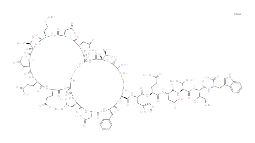 SRTX-C;SRTX-C, S6C;SARAFOTOXIN C;SARAFOTOXIN 6C;SARAFOTOXIN S6C;CTCNDMTDEECLNFCHQDVIW;M.W. 2516.00 C103H147N37O27S5;SARAFOTOXIN 6C SYNTHETIC >99% PURITY;SARAFOTOXIN C (ATRACTASPIS ENGADDENSIS);SARAFOTOXIN S6C, ATRACTASPSIS ENGADDENSIS
