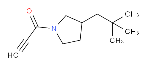 1-[3-(2,2-dimethylpropyl)pyrrolidin-1-yl]prop-2-yn-1-one