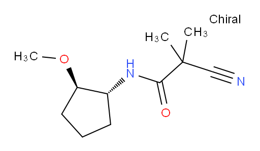 2-cyano-N-[(1R,2R)-2-methoxycyclopentyl]-2,2-dimethylacetamide