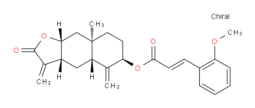 (E)-(3aR,4aR,6R,8aR,9aR)-8a-methyl-3,5-dimethylene-2-oxododecahydronaphtho[2,3-b]furan-6-yl 3-(2-methoxyphenyl)acrylate