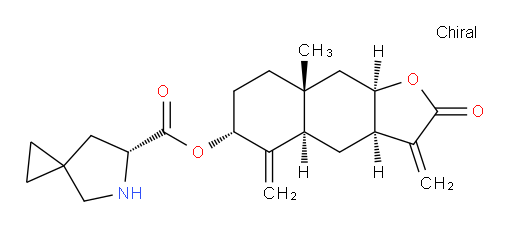 (R)-(3aR,4aR,6R,8aR,9aR)-8a-methyl-3,5-dimethylene-2-oxododecahydronaphtho[2,3-b]furan-6-yl 5-azaspiro[2.4]heptane-6-carboxylate