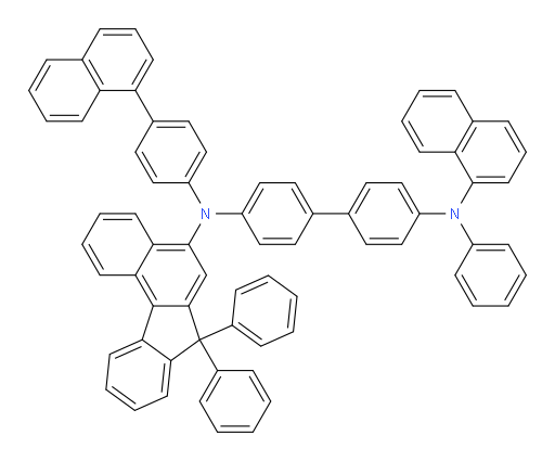 N4-(7,7-diphenyl-7H-benzo[c]fluoren-5-yl)-N4'-(naphthalen-1-yl)-N4-(4-(naphthalen-1-yl)phenyl)-N4'-phenyl-[1,1'-biphenyl]-4,4'-diamine