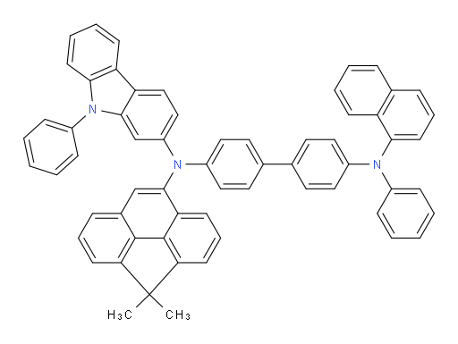 N4-(4,4-dimethyl-4H-cyclopenta[def]phenanthren-8-yl)-N4'-(naphthalen-1-yl)-N4'-phenyl-N4-(9-phenyl-9H-carbazol-2-yl)-[1,1'-biphenyl]-4,4'-diamine