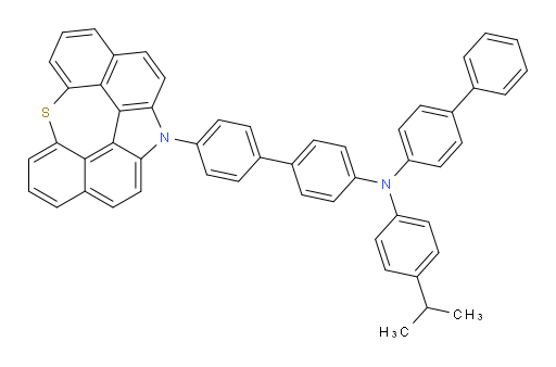 4'-(12H-6-thia-12-azaindeno[2,1,7,6-ghij]pleiaden-12-yl)-N-([1,1'-biphenyl]-4-yl)-N-(4-isopropylphenyl)-[1,1'-biphenyl]-4-amine