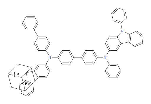 N4-([1,1'-biphenyl]-4-yl)-N4'-phenyl-N4'-(9-phenyl-9H-carbazol-3-yl)-N4-(spiro[adamantane-2,9'-fluoren]-2'-yl)-[1,1'-biphenyl]-4,4'-diamine