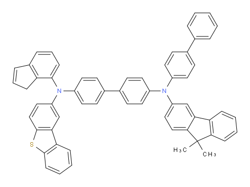N4-([1,1'-biphenyl]-4-yl)-N4'-(dibenzo[b,d]thiophen-2-yl)-N4-(9,9-dimethyl-9H-fluoren-3-yl)-N4'-(1H-inden-7-yl)-[1,1'-biphenyl]-4,4'-diamine