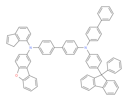 N4-([1,1'-biphenyl]-4-yl)-N4'-(dibenzo[b,d]furan-2-yl)-N4'-(1H-inden-7-yl)-N4-(4-(9-phenyl-9H-fluoren-9-yl)phenyl)-[1,1'-biphenyl]-4,4'-diamine