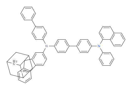 N4-([1,1'-biphenyl]-4-yl)-N4'-(naphthalen-1-yl)-N4'-phenyl-N4-(spiro[adamantane-2,9'-fluoren]-2'-yl)-[1,1'-biphenyl]-4,4'-diamine