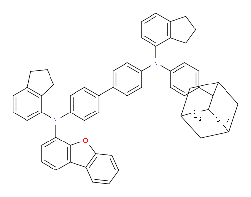 N4-(4-(adamantan-2-yl)phenyl)-N4'-(dibenzo[b,d]furan-4-yl)-N4,N4'-bis(2,3-dihydro-1H-inden-4-yl)-[1,1'-biphenyl]-4,4'-diamine