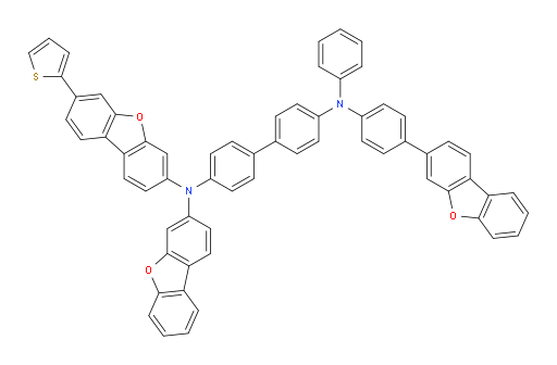 N4-(dibenzo[b,d]furan-3-yl)-N4'-(4-(dibenzo[b,d]furan-3-yl)phenyl)-N4'-phenyl-N4-(7-(thiophen-2-yl)dibenzo[b,d]furan-3-yl)-[1,1'-biphenyl]-4,4'-diamine