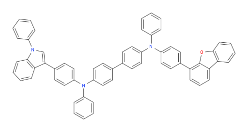 N4-(4-(dibenzo[b,d]furan-4-yl)phenyl)-N4,N4'-diphenyl-N4'-(4-(1-phenyl-1H-indol-3-yl)phenyl)-[1,1'-biphenyl]-4,4'-diamine
