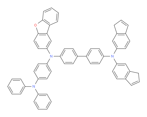 N4-(dibenzo[b,d]furan-2-yl)-N4-(4-(diphenylamino)phenyl)-N4',N4'-di(1H-inden-6-yl)-[1,1'-biphenyl]-4,4'-diamine
