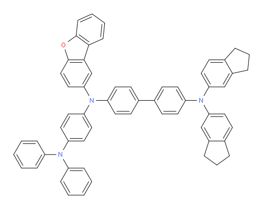 N4-(dibenzo[b,d]furan-2-yl)-N4',N4'-bis(2,3-dihydro-1H-inden-5-yl)-N4-(4-(diphenylamino)phenyl)-[1,1'-biphenyl]-4,4'-diamine