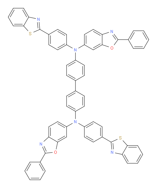 N4,N4'-bis(4-(benzo[d]thiazol-2-yl)phenyl)-N4,N4'-bis(2-phenylbenzo[d]oxazol-6-yl)-[1,1'-biphenyl]-4,4'-diamine