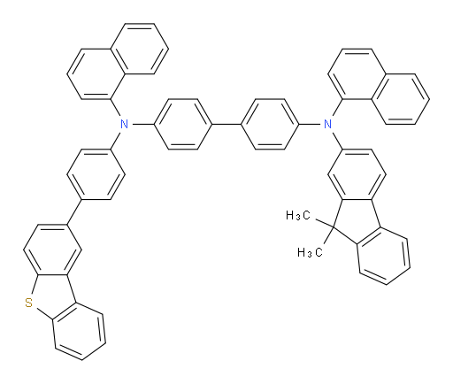 N4-(4-(dibenzo[b,d]thiophen-2-yl)phenyl)-N4'-(9,9-dimethyl-9H-fluoren-2-yl)-N4,N4'-di(naphthalen-1-yl)-[1,1'-biphenyl]-4,4'-diamine