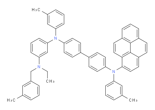 N4-(3-(ethyl(3-methylbenzyl)amino)phenyl)-N4'-(pyren-1-yl)-N4,N4'-di-m-tolyl-[1,1'-biphenyl]-4,4'-diamine